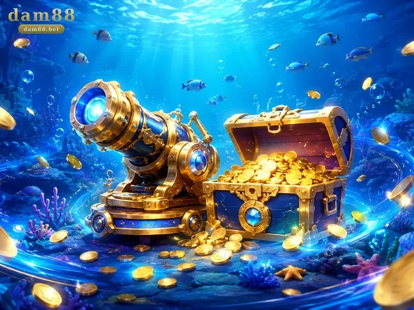 Antarmuka Treasure Boat Fishing pada perangkat seluler