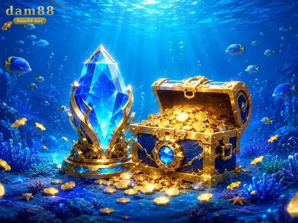 Layar permainan Treasure Boat Fishing di lobby dam88